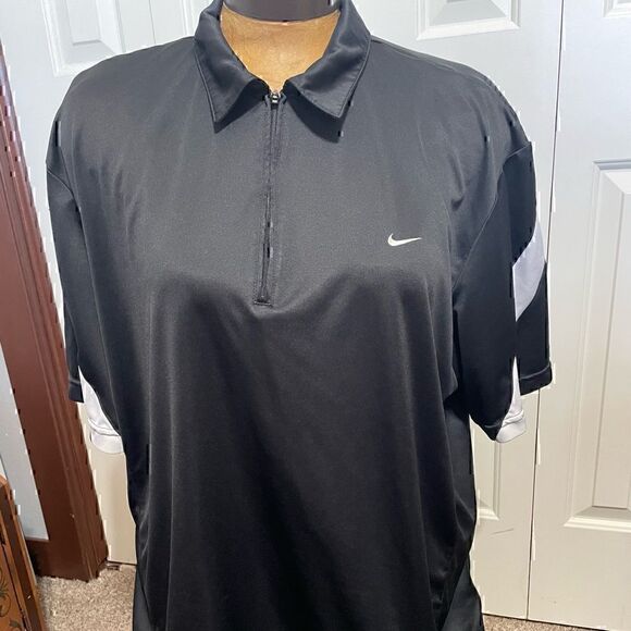 Nike Womens XL Short Sleeve Half ZIP Polo - Picture 1 of 5